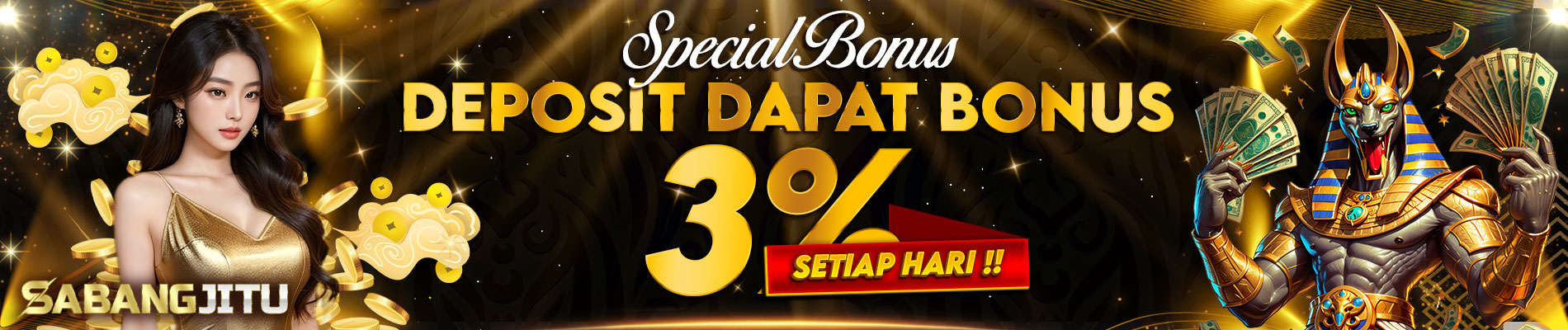 SABANGJITU - Bonus Deposit 5% Setiap Hari